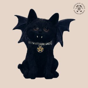 Katė Vampyras Katė Šikšnosparnis Black Cat Witchcraft +