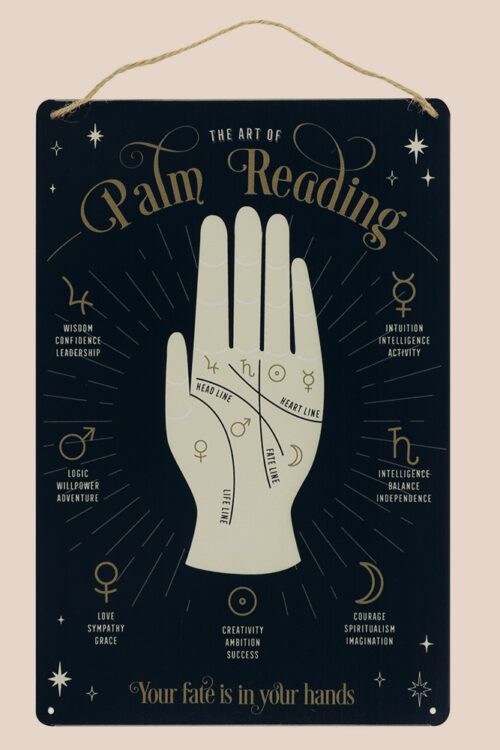 Delno Linijos Skaitymas iš Delno Palm Reading Metalinė Iškaba
