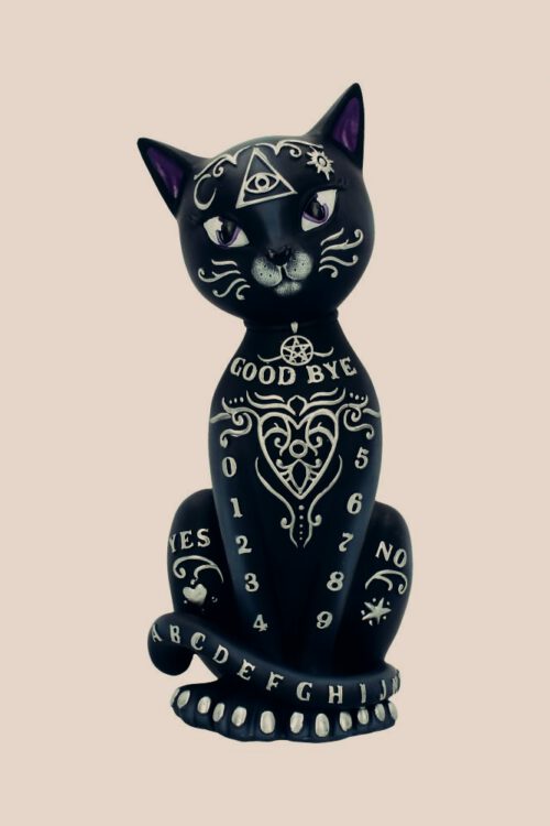 Spiritizmo Seansų Katė Mistika 28cm Statulėlė Ouija Cat