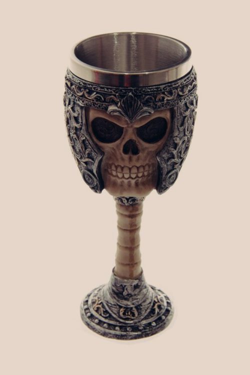 Vyno Taurė Viduramžių Skeletų Ordino Karys Medieval Skull