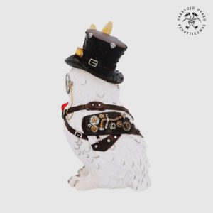 Balta Pelėda Dekorui Statulėlė 23.5cm Steampunk White Owl +